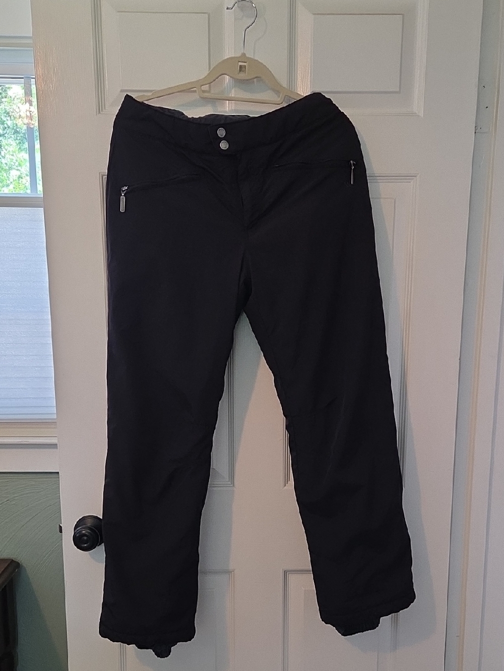 White sierra Black Women's Snow Pants with Snap Waist